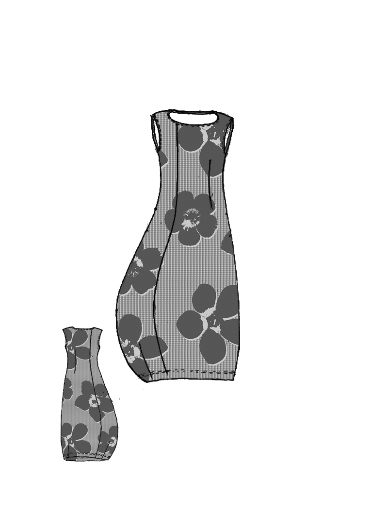 Rundholz Black Label - Asymmetrisches Techno Stretch Kleid - 2253440904