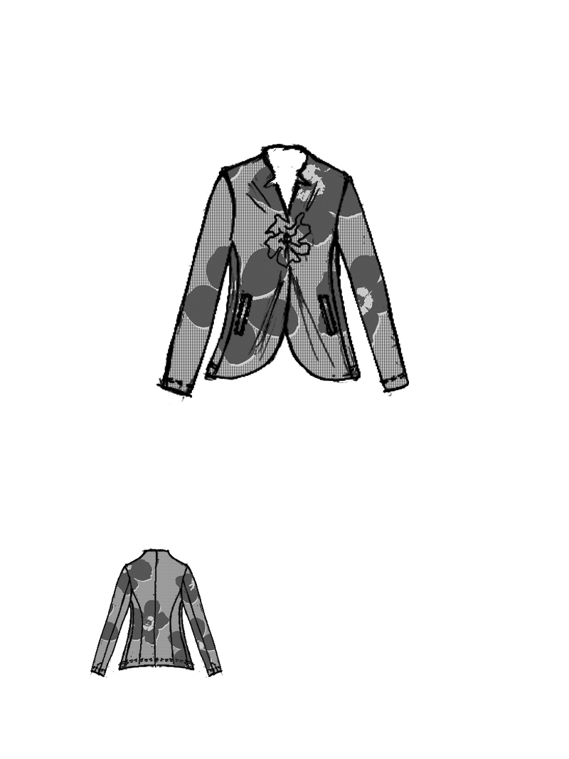 Rundholz Black Label - Techno Stretch Jacke mit Magnetischer blume - 2253441105