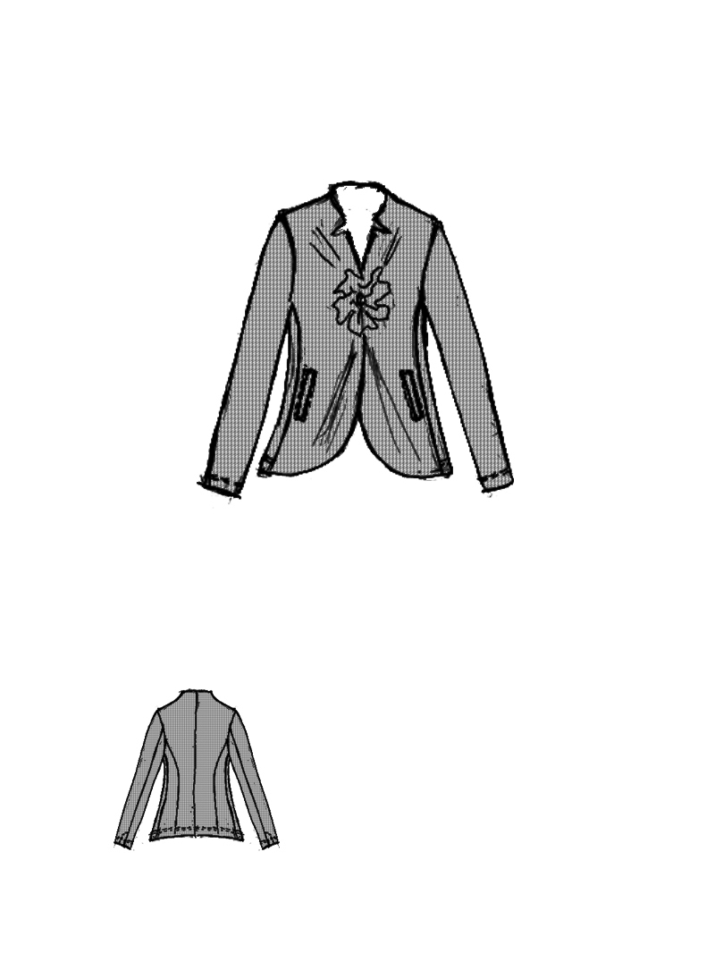 Rundholz Black Label - Techno Stretch Jacke mit Magnetischer blume - 2253441125