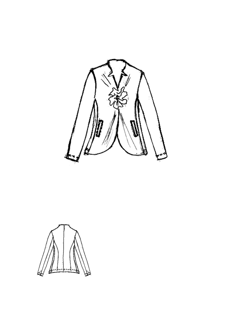 Rundholz Black Label - Techno Stretch Jacke mit Magnetischer blume - 2253441145