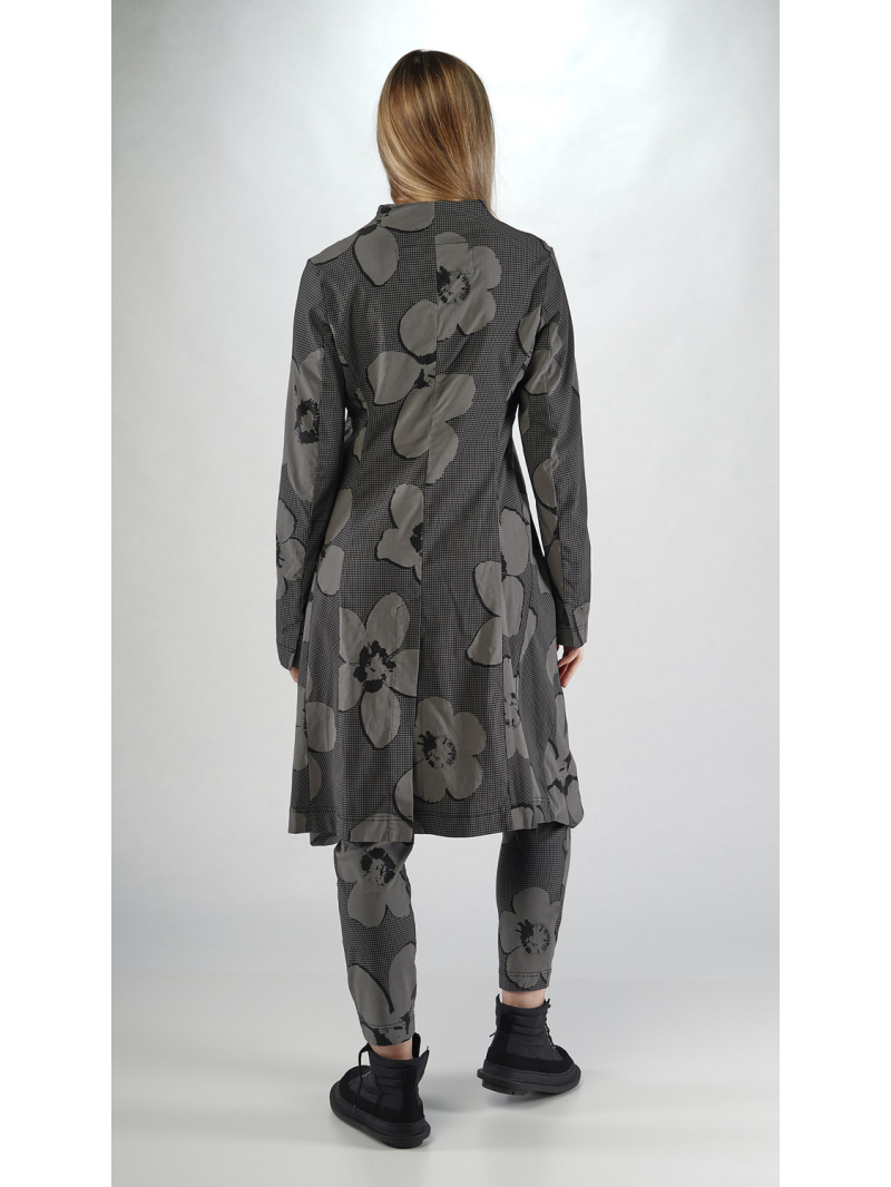 Rundholz Black Label - Techno Stretch Mantel mit Magnetischer blume - 2253441206