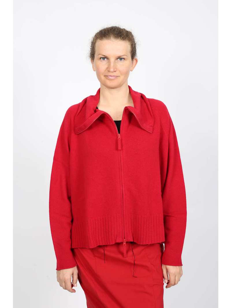 Rundholz Black Label - Oversize Strickjacke mit Reißverschluss und Rollkragen - 2253457109