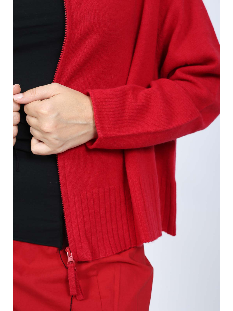 Rundholz Black Label - Oversize Strickjacke mit Reißverschluss und Rollkragen - 2253457109