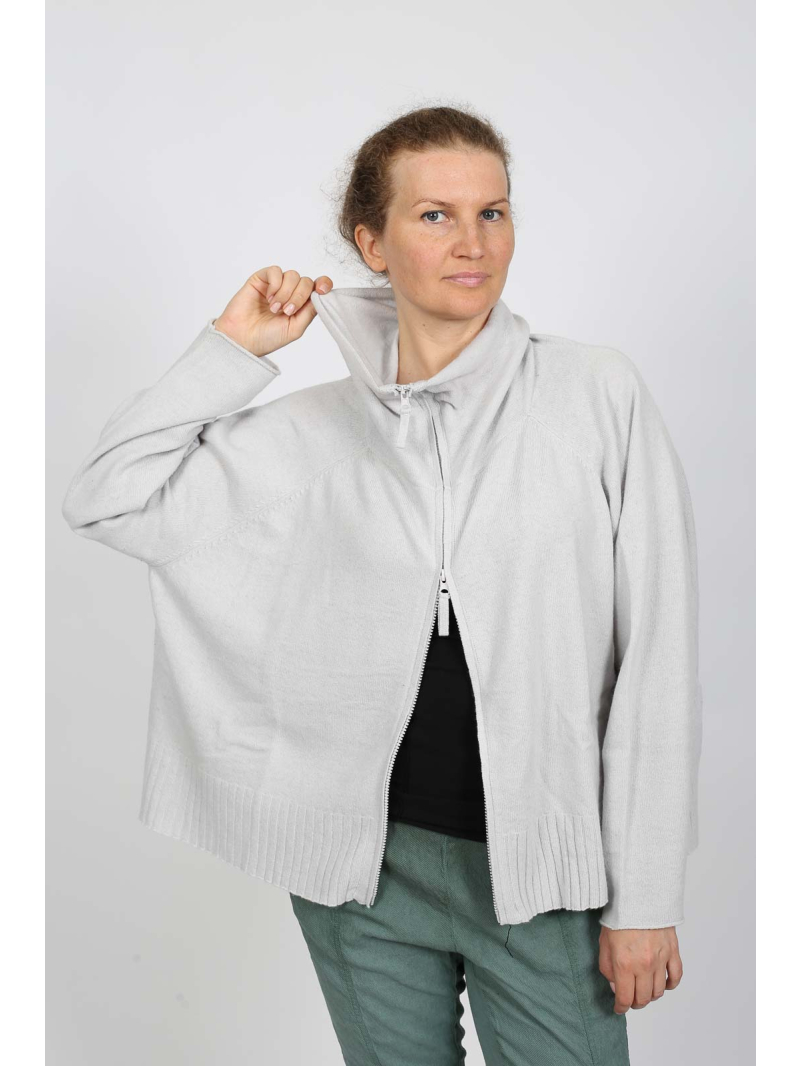 Rundholz Black Label - Oversize Strickjacke mit Reißverschluss und Rollkragen - 2253457109