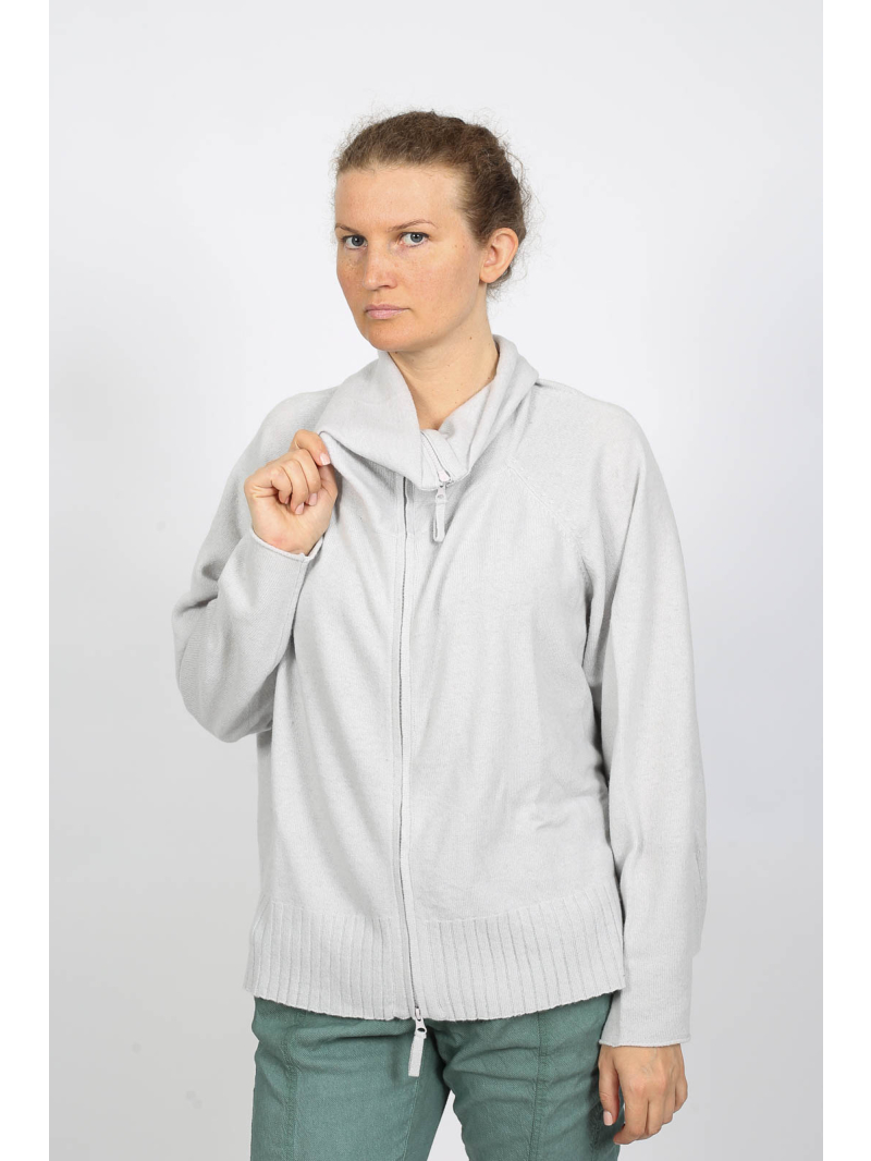 Rundholz Black Label - Oversize Strickjacke mit Reißverschluss und Rollkragen - 2253457109