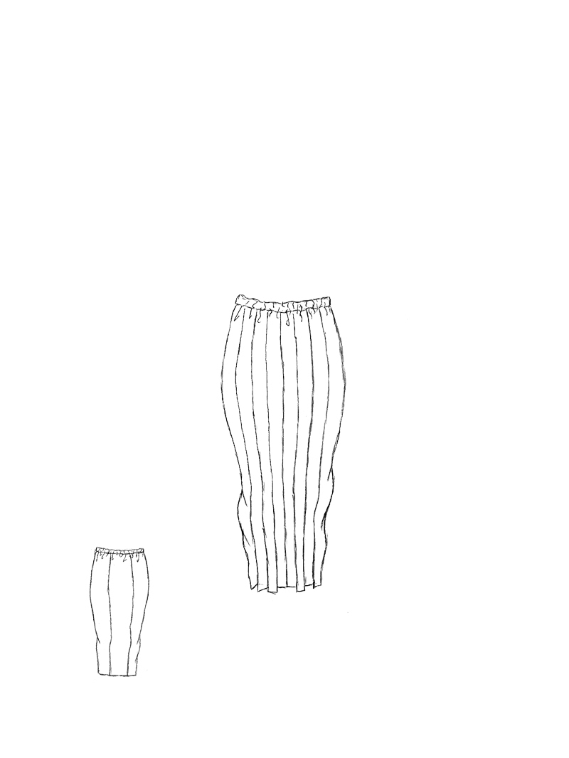 Rundholz Black Label - Pima Baumwoll Jersey Rock mit Teilungsnähten - 2253470307