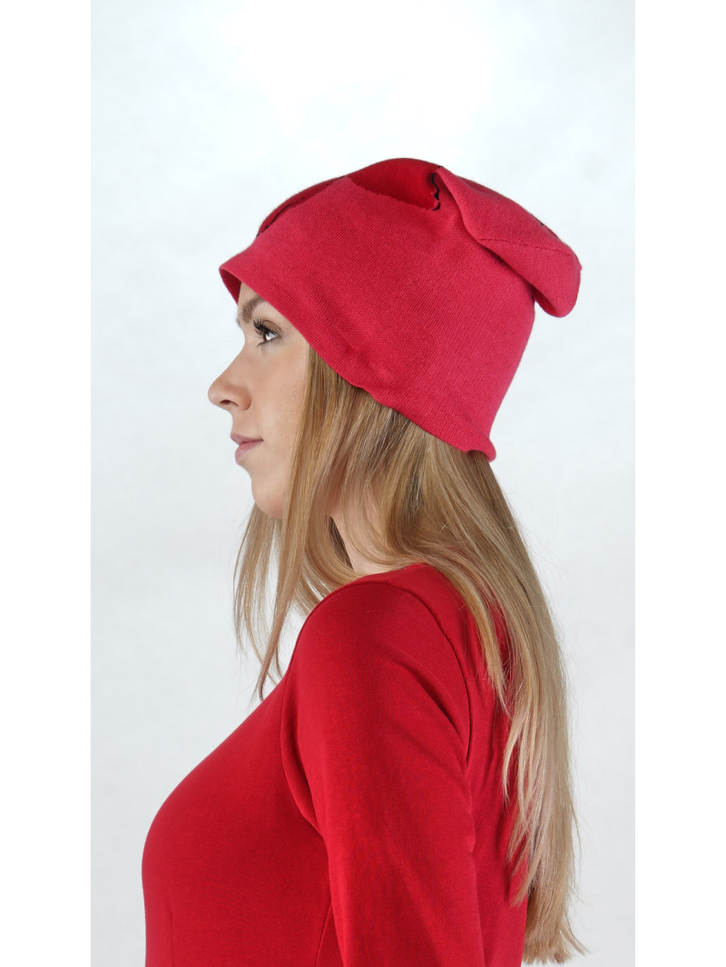 Rundholz Black Label - Strick Mütze mit Jaquard blume - 2253594605