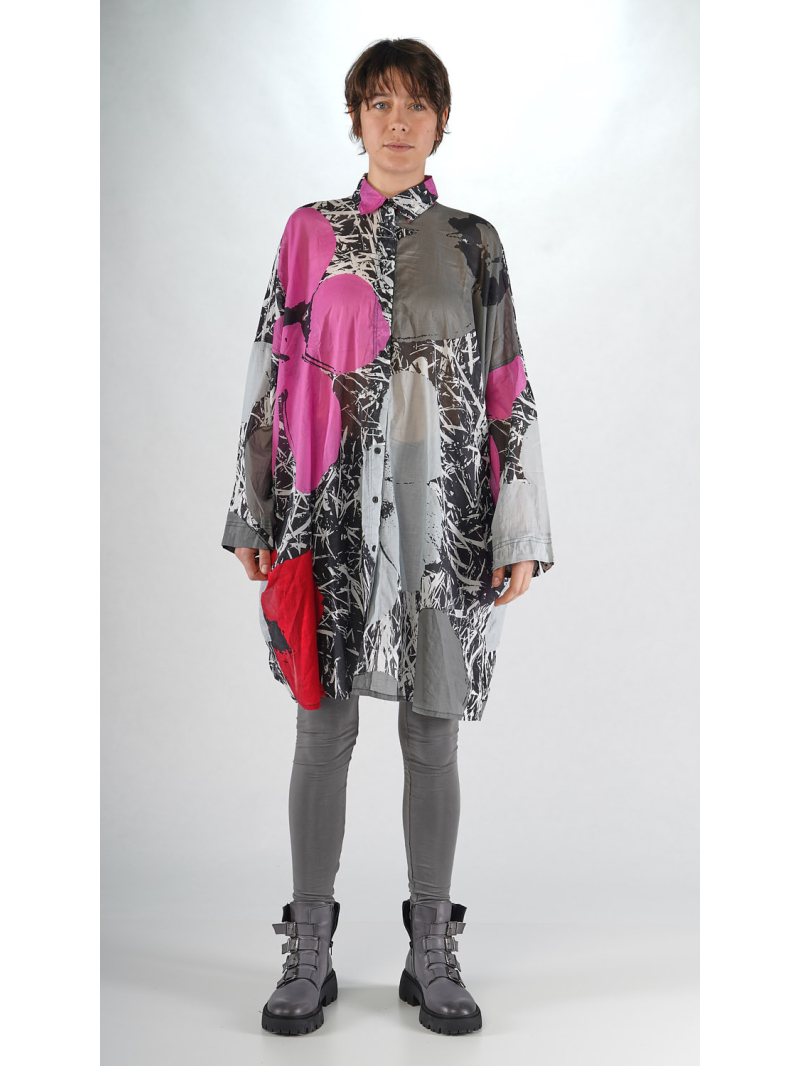 Rundholz Black Label - Weites Voile Kleid mit Knopfleiste - 2253600902