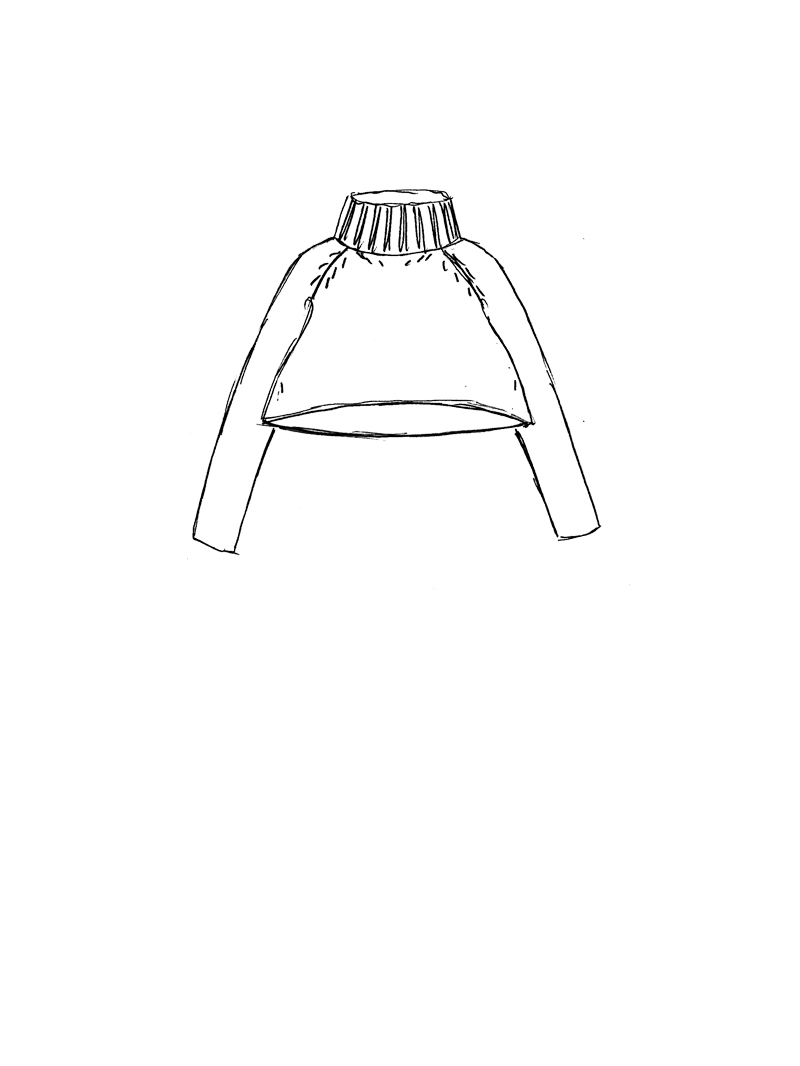 Rundholz Black Label - Kurzer Woll mix Strick Pullover mit Rollkragen - 2253620702