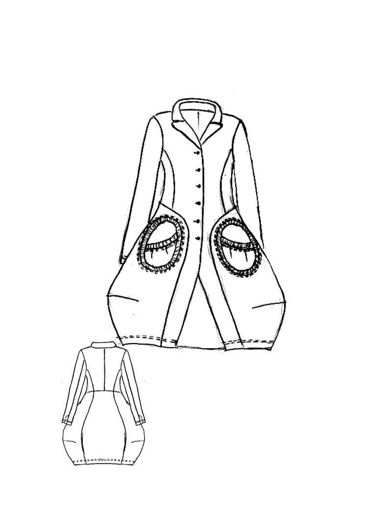 Rundholz Black Label - Ausgestellter Cottonshape Mantel - 2253631213