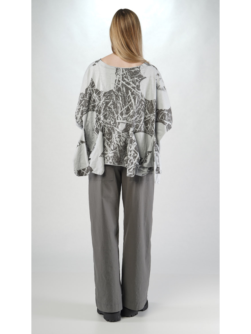 Rundholz Black Label - Oversize Baumwoll Slubjersey Shirt mit Schleifentaschen - 2253640501