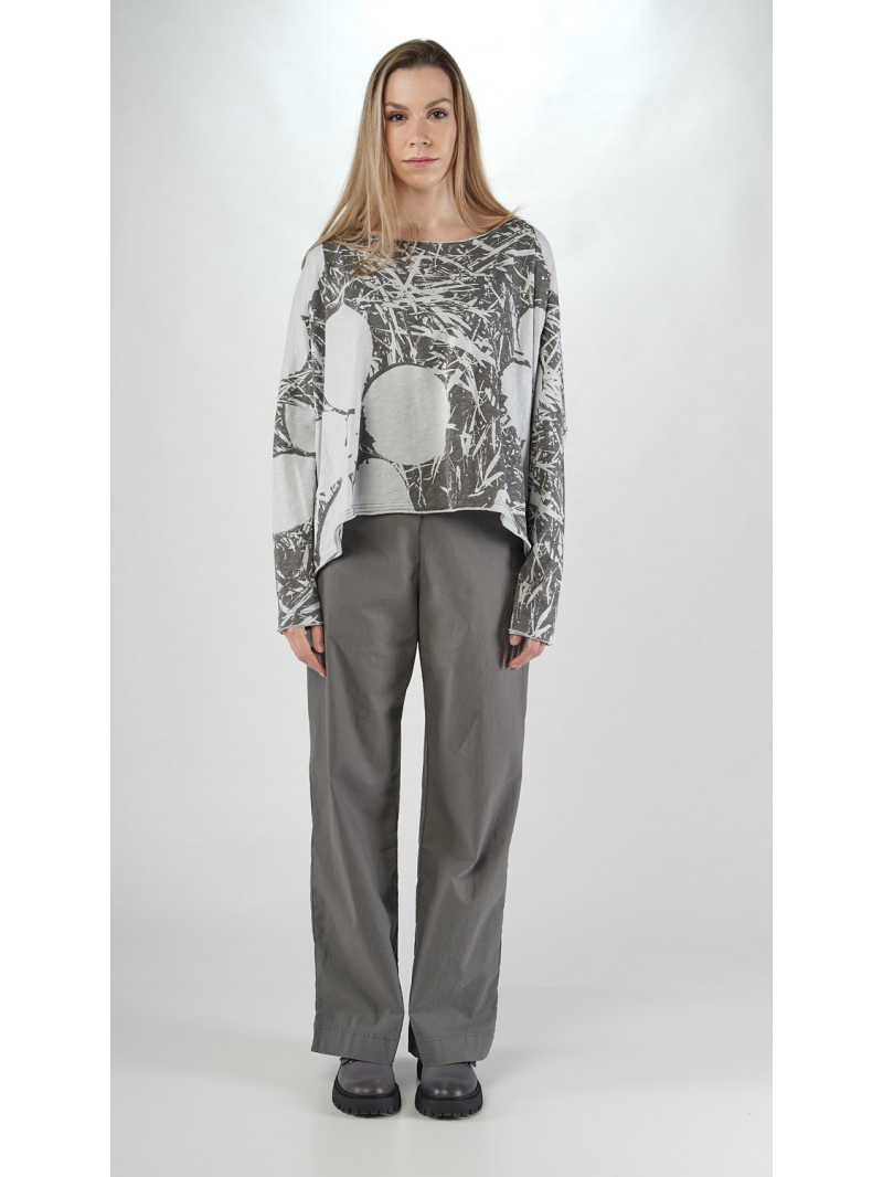 Rundholz Black Label - Oversize Baumwoll Slubjersey Shirt mit Schleifentaschen - 2253640501