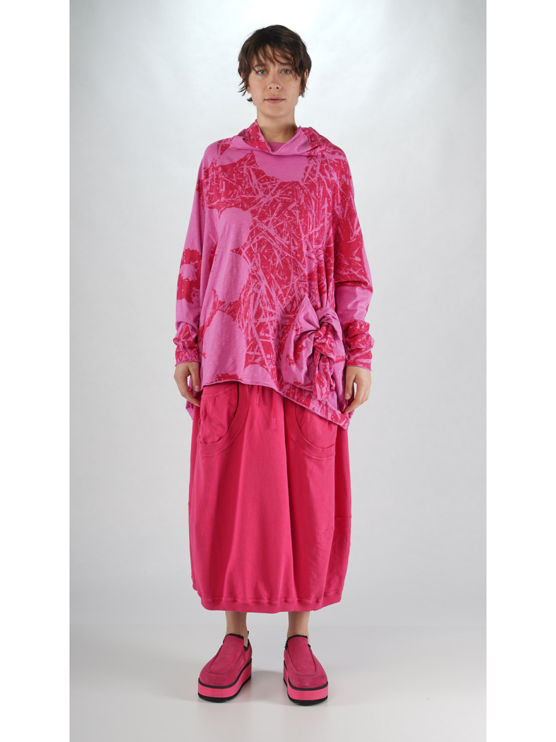 Rundholz Black Label - Ballonförmige Baumwoll Slubjersey Shirt mit Schleifentasche - 2253640502