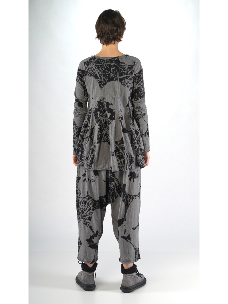 Rundholz Black Label - Ausgestelltes Baumwoll Slubjersey Shirt mit Dekorativen Teilungsnähten - 2253640506