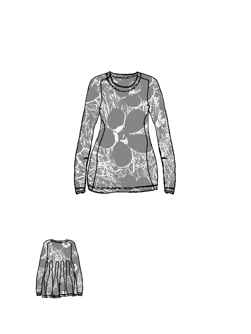 Rundholz Black Label - Ausgestelltes Baumwoll Slubjersey Shirt mit Dekorativen Teilungsnähten - 2253640506