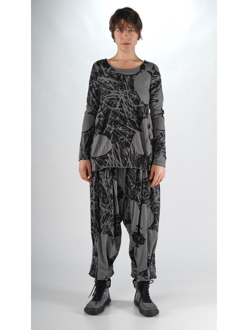 Rundholz Black Label - Ausgestelltes Baumwoll Slubjersey Shirt mit Dekorativen Teilungsnähten - 2253640506