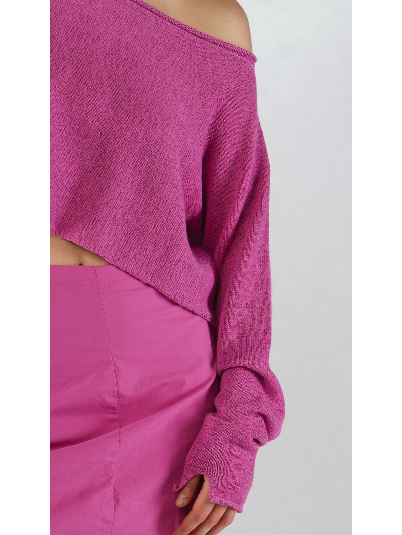 Rundholz Black Label - Cropped Leinen Strick Pullover - 2253720715