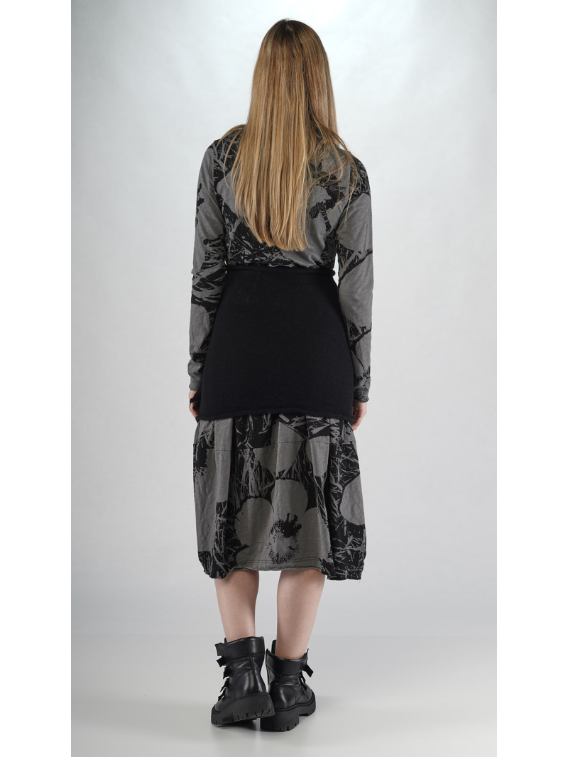 Rundholz Black Label - Wollschärpe mit plastischen Blumenapplikationen - 2253893212