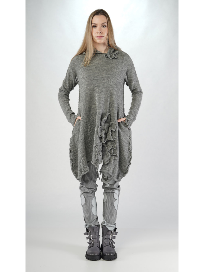 Rundholz Black Label - Stricktunika aus 100% Wolle mit Rollkragen - 2253897007