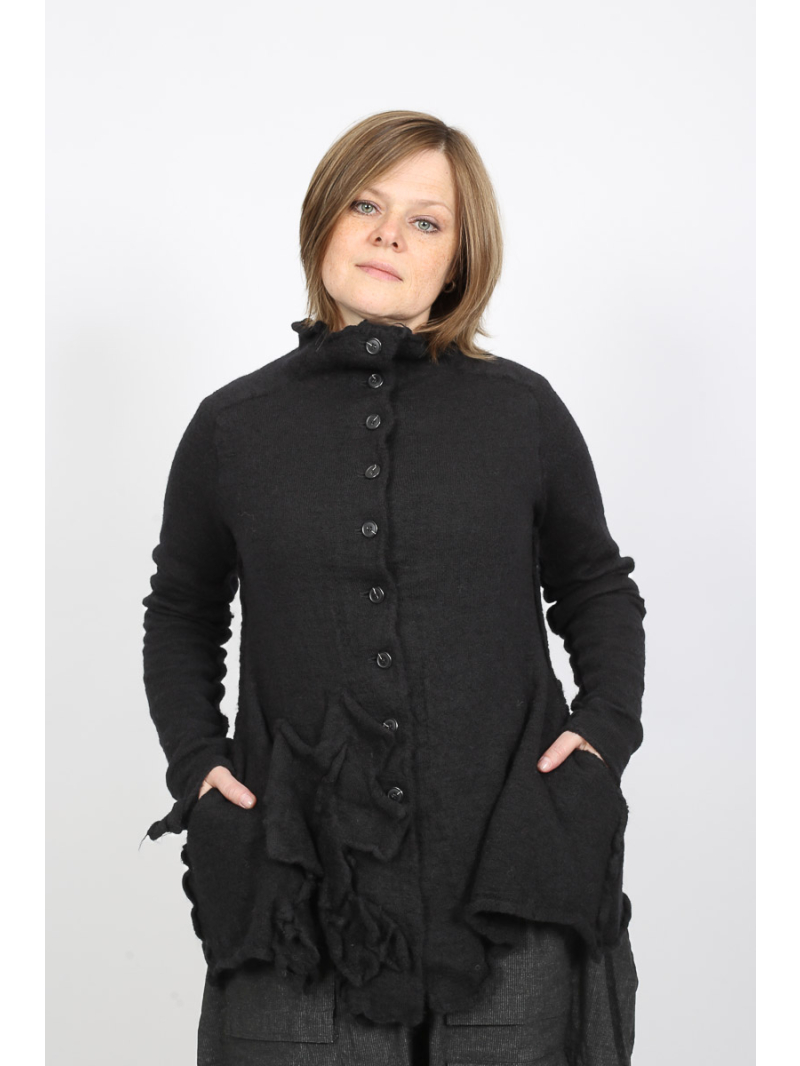Rundholz Black Label - A-Linien Strickjacke mit Rollkragen - 2253897109