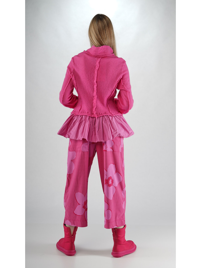 Rundholz Black Label - Taillierte Sportloden Strickjacke mit Rüschen - 2253897115