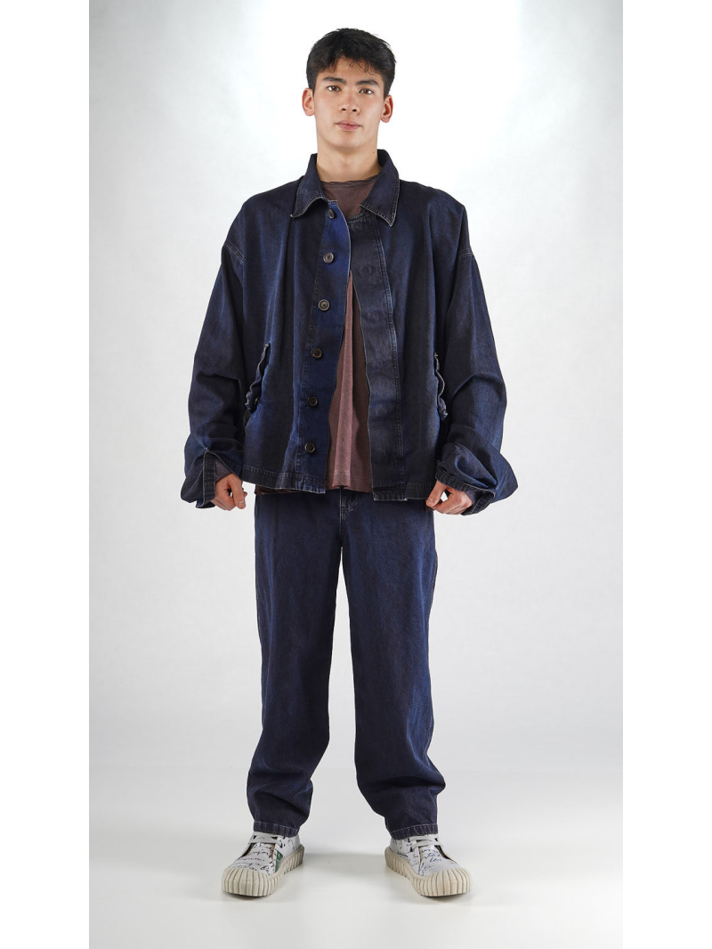 Rundholz - Gerade weite Bicolor Denim Jacke - 2254031102