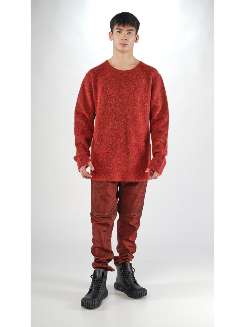 Rundholz - Alpaka Woll Pullover mit Zweifarbigem Melange Effekt - 2254460701