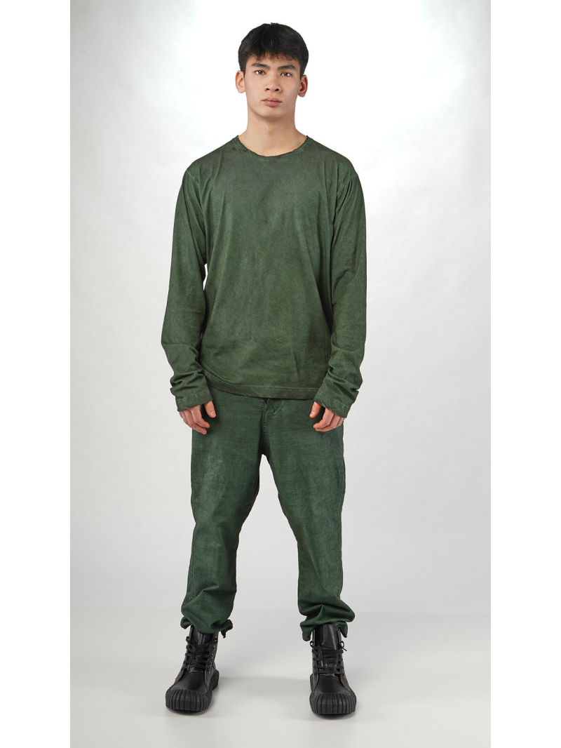Rundholz - Langärmeliges Bicolor Baumwolljersey Shirt - 2254520502