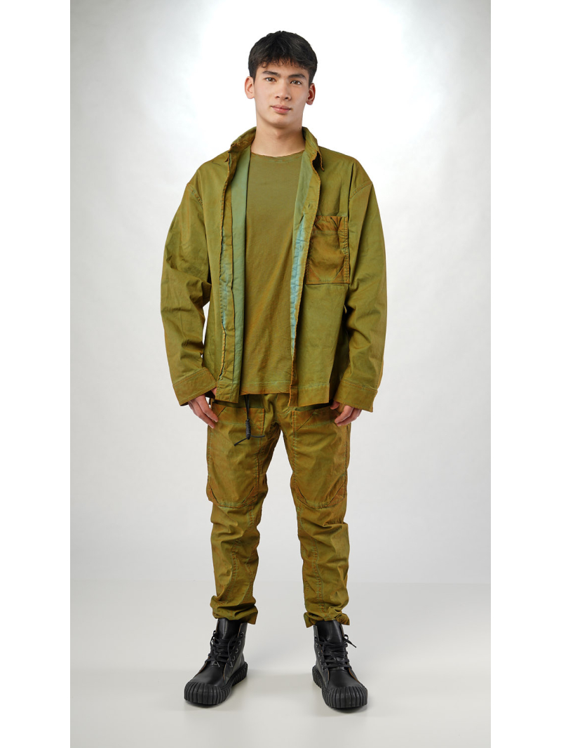 Rundholz - Kastenförmiges Bicolor Baumwollstretch Hemd - 2254605501