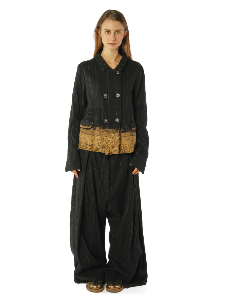 Rundholz - Wolljacke mit goldsaum - 2261021111