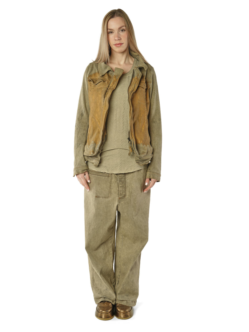 Rundholz - Cropped Jeansjacke Goldpatina - 2261041150