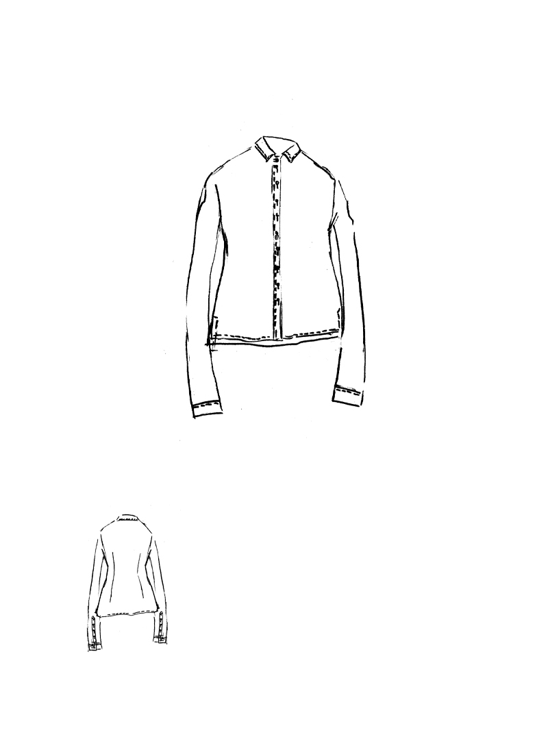 Rundholz - Schmale Poplin Bluse - 2261230406