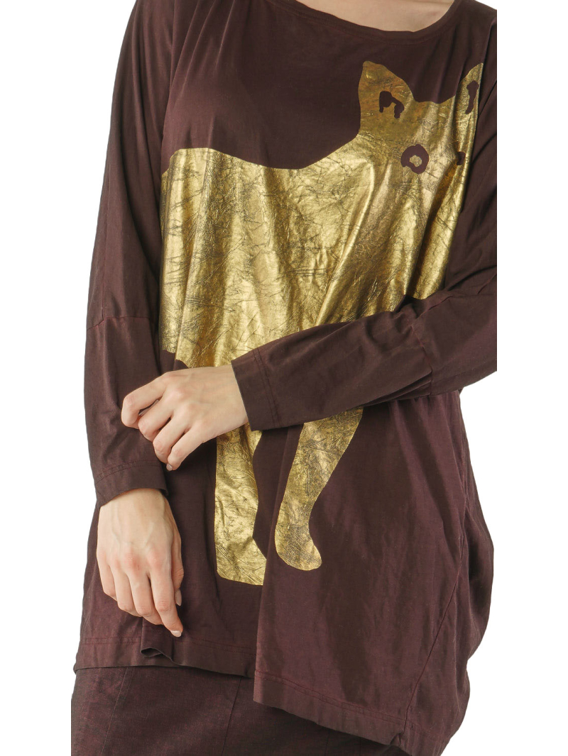 Rundholz - Oversize-kleid mit foliendruck - 2261300907