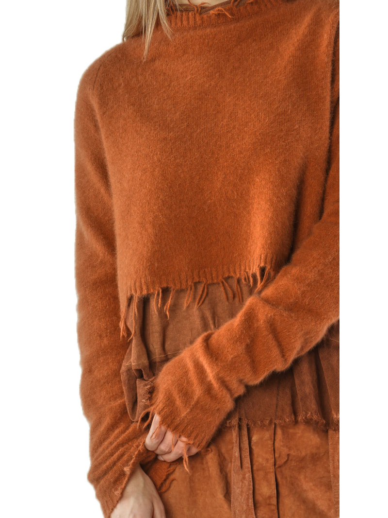 Rundholz DIP - Kurzer Fuchs Woll Pullover - 2262440702