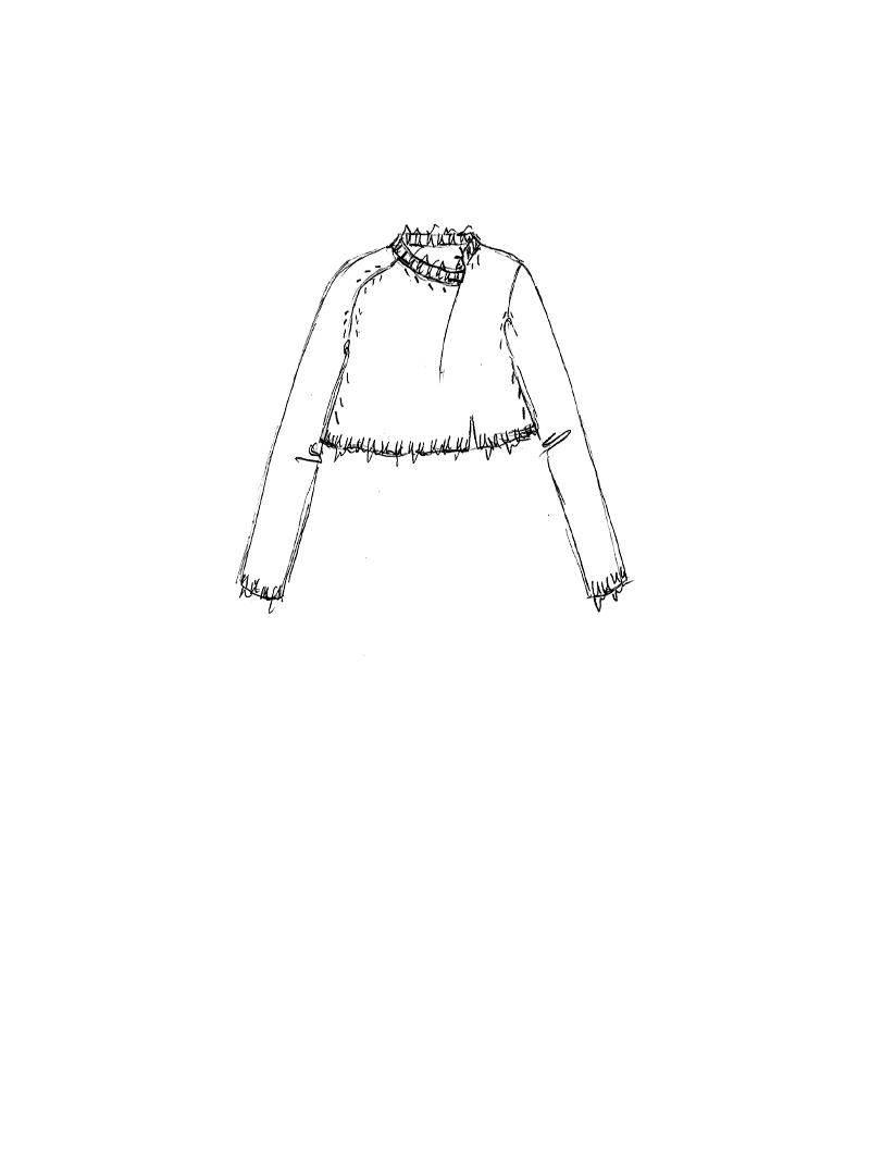 Rundholz DIP - Kurzer Fuchs Woll Pullover - 2262440702