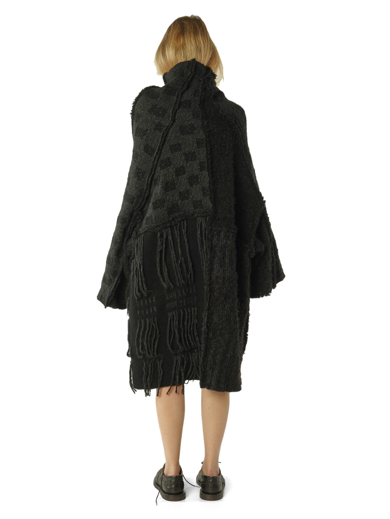 Rundholz DIP - Patchwork-tunika aus alpaka - 2262647003