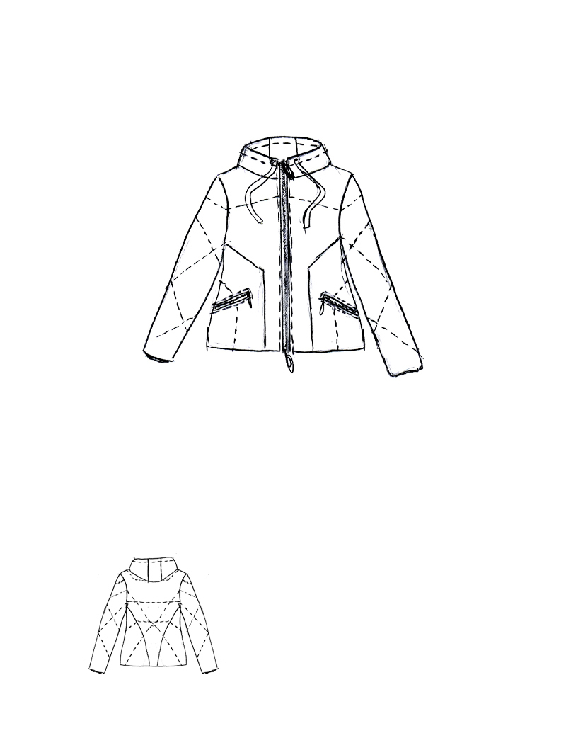 Rundholz Black Label - Короткая пуховая куртка с капюшоном - 2263211113