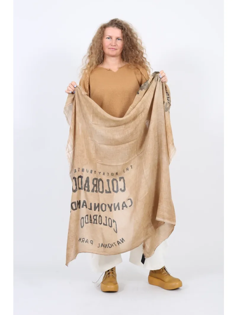 Rundholz Black Label - Fringed scarf with print - 2263361405