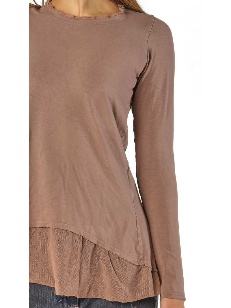 Rundholz Black Label - Tunique-shirt avec ourlet en mesh - 2263510501