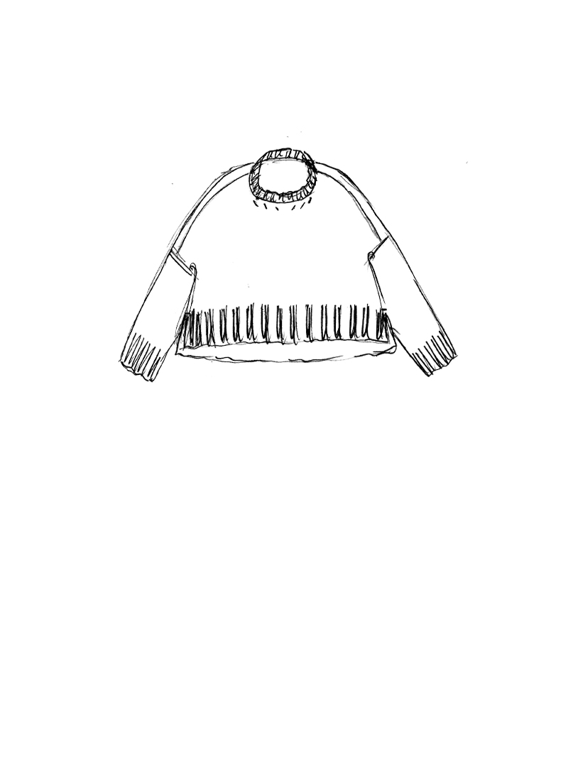 Rundholz Black Label - Kurzer Woll Strick Pullover - 2263620703