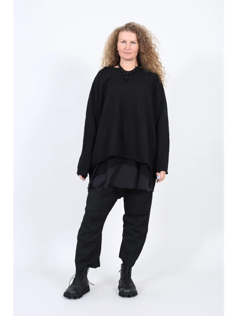 Rundholz Black Label - Oversized A-line wool sweater - 2263890702