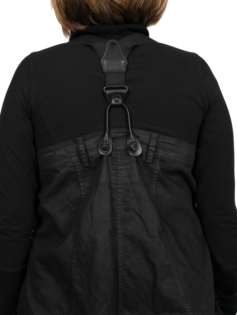 Rundholz DIP - Trägerrock in Ballonform mit Augentaschen Cotton Stretch Black - 2242600307