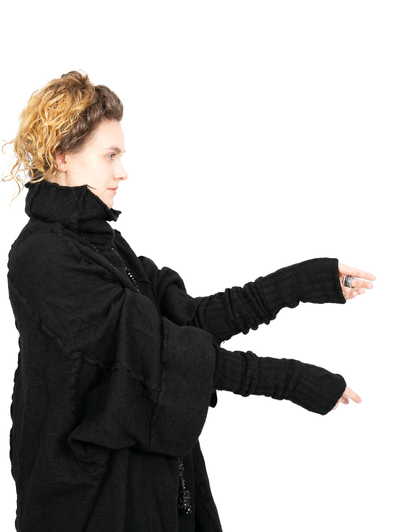 Rundholz DIP - Длинные грелки для рук/ног, вязаные с патентным узором Черный - 2242683107