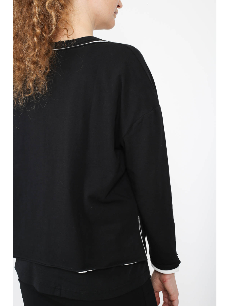 Черный от k&m - Короткий кардиган - будьте осторожны с кожей - 252.03.07