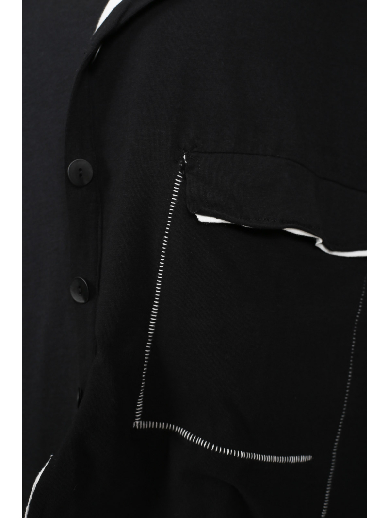 Черный от k&m - Короткий кардиган - будьте осторожны с кожей - 252.03.07