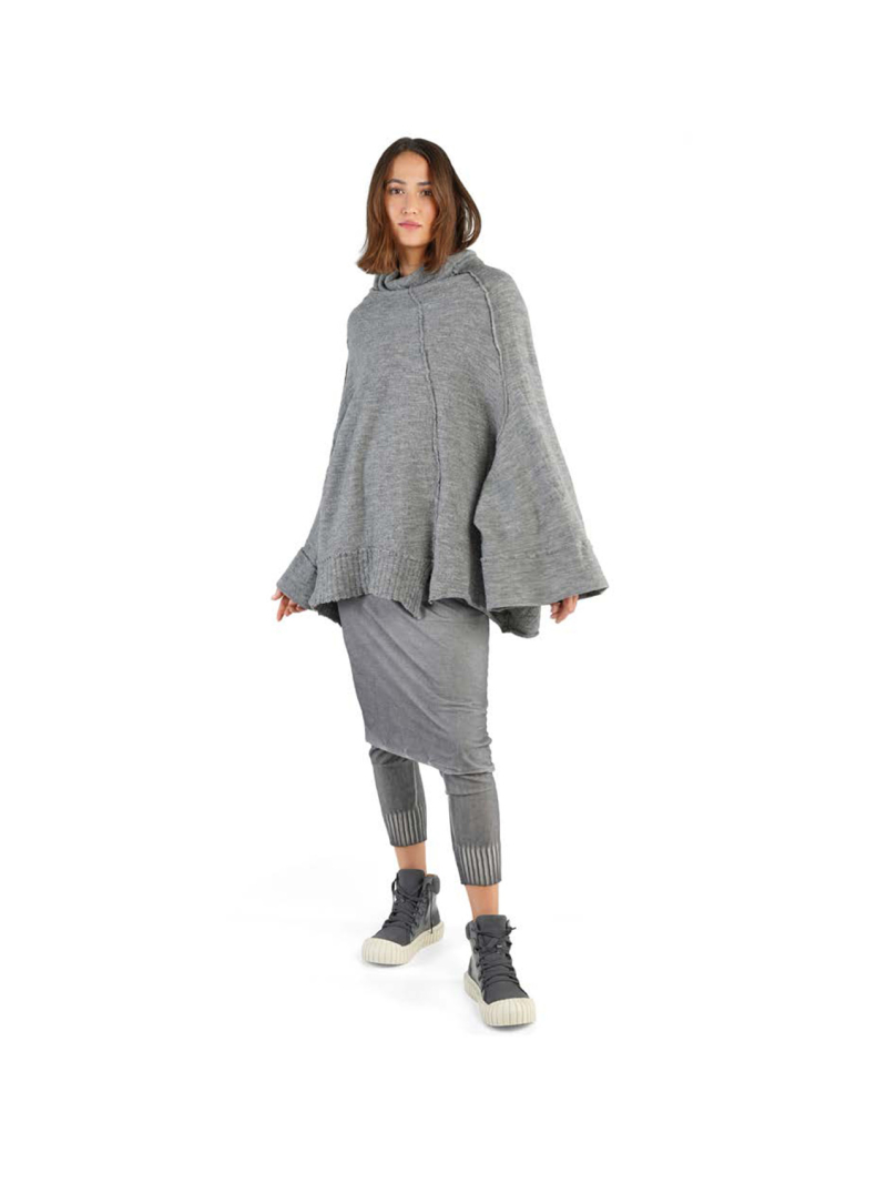 Rundholz DIP - Knitted pants with a skirt made of cotton jersey black - 2242567612