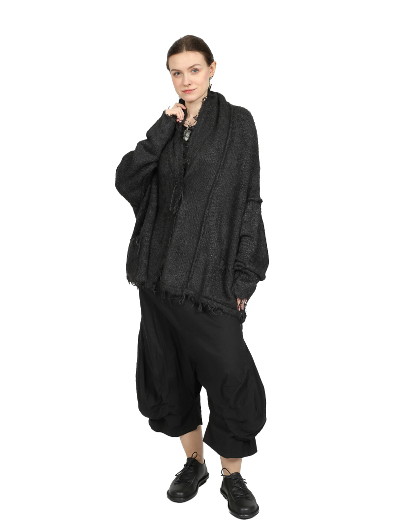 Rundholz - Weite tussah seiden strickjacke - 1251657106