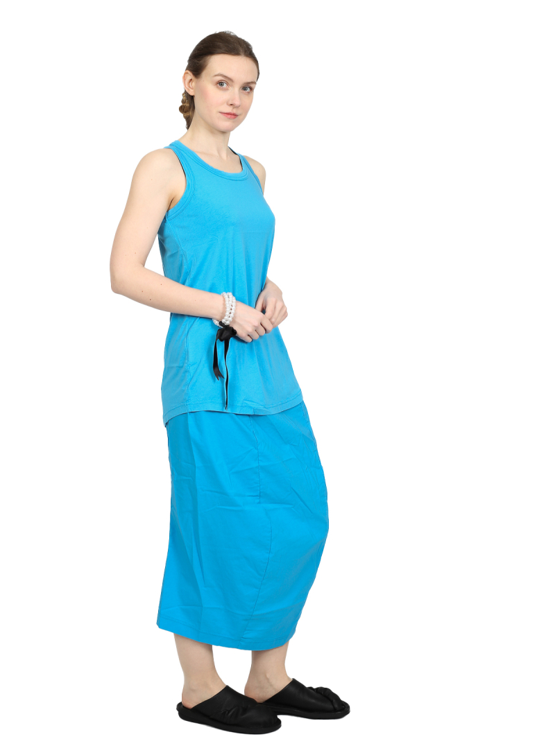 Rundholz Black Label - slim stretch skirt with elastic waistband - malibu - 1253630307