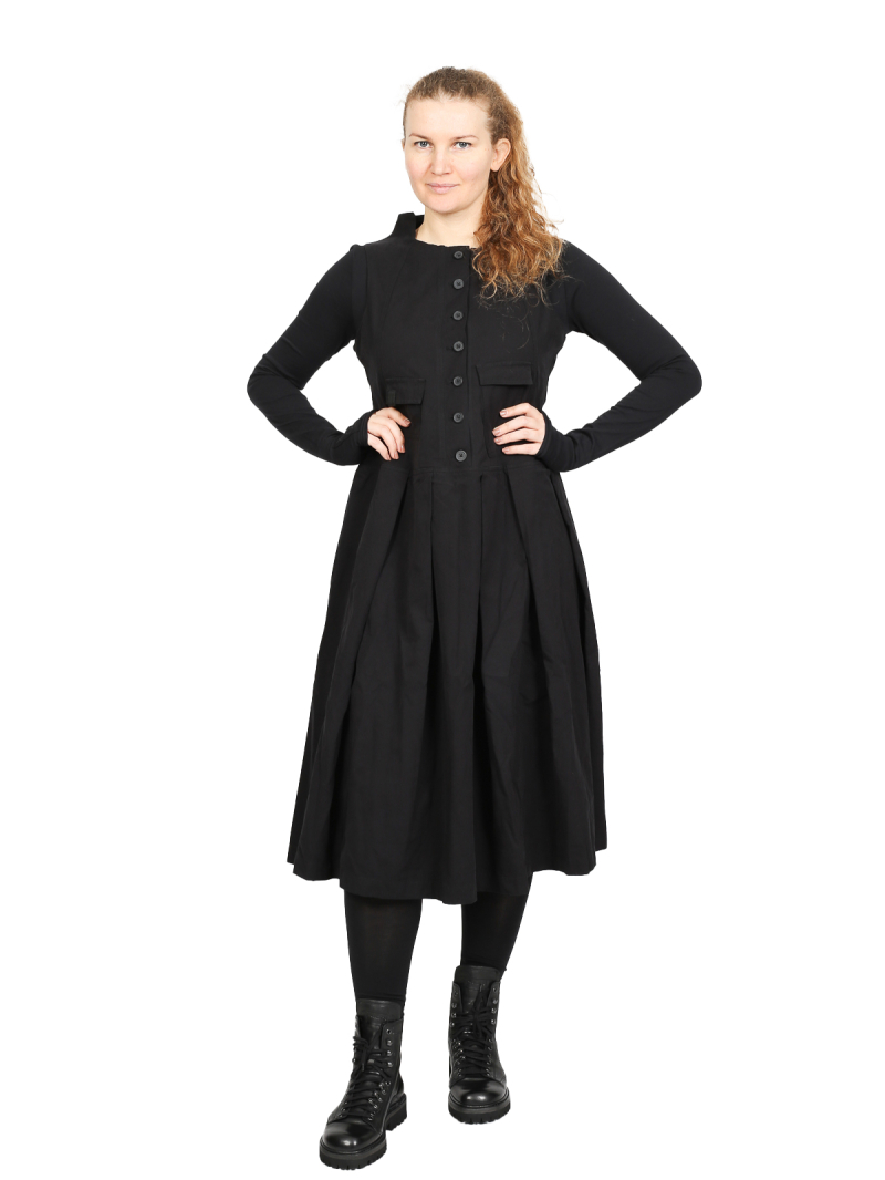 Rundholz Black Label - Платье со складками и декоративными накладными карманами без рукавов Черный - 2243300907