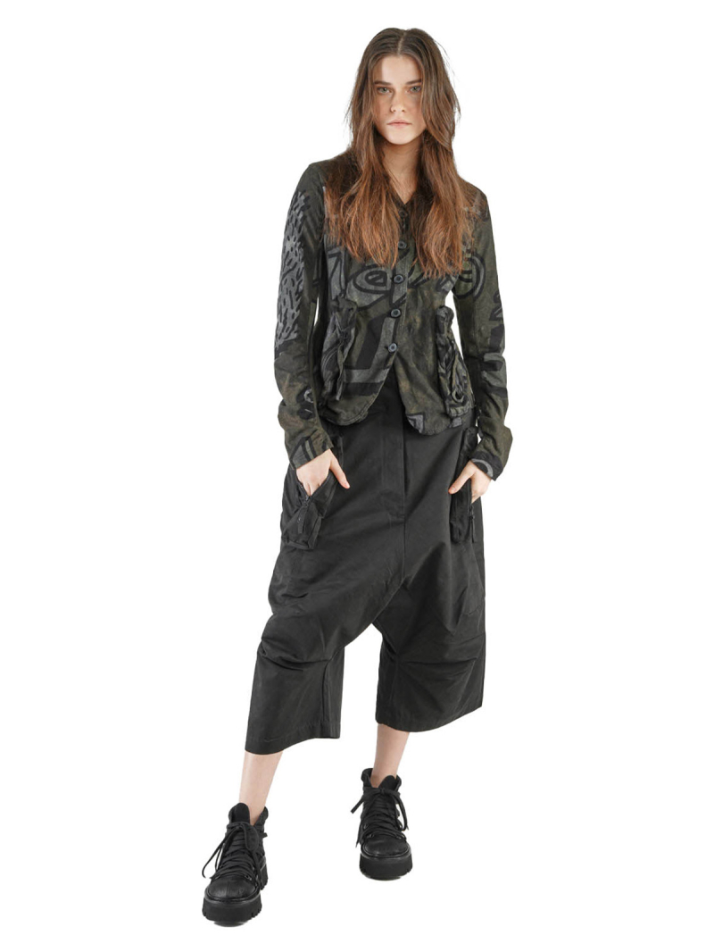 Rundholz Black Label - Pantalon large avec entrejambe basse et poches à bagages Black - 2243230105